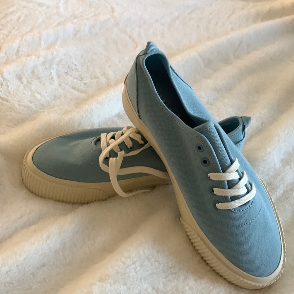Everlane sneakers. Tie - soul is high denim blue